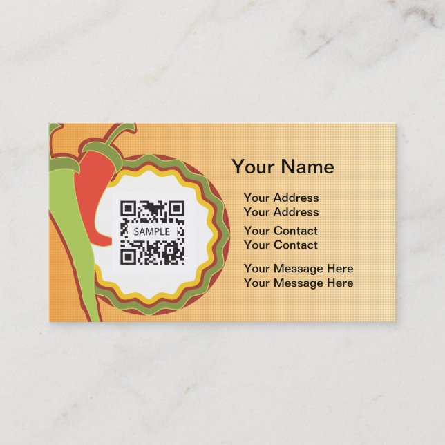 Business Card Template Mexican Restaurant (Front)