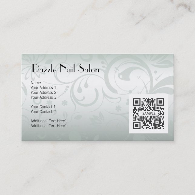 Business Card Template Nail Salon (Front)