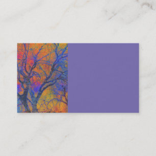 business card template nature art autumn tree