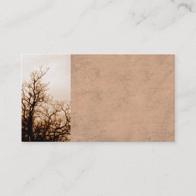 business card template nature art vintage style (Front)