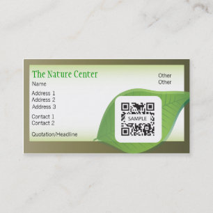 Business Card Template Nature Centre