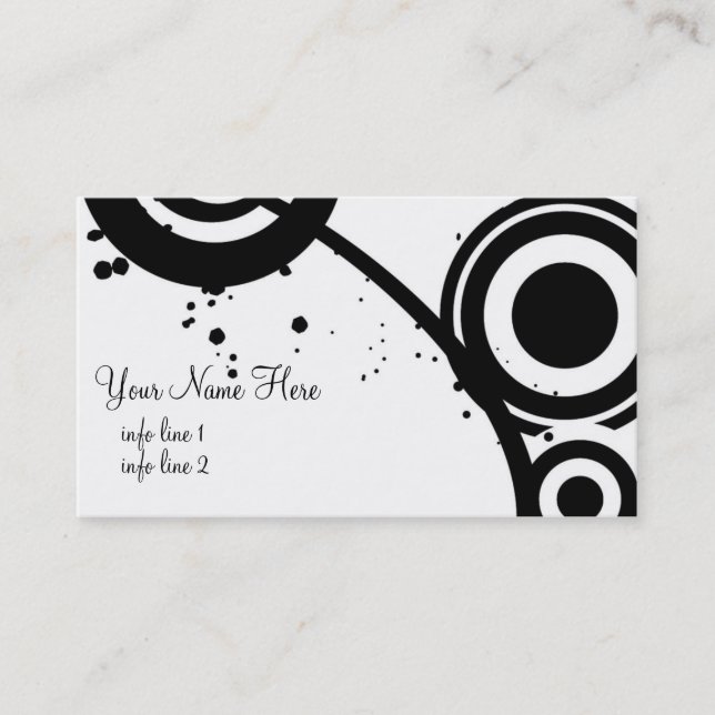 Business Card Template **Organic Circles (Front)