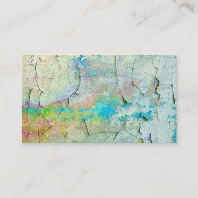 business card template peeling paint photo art (Front)