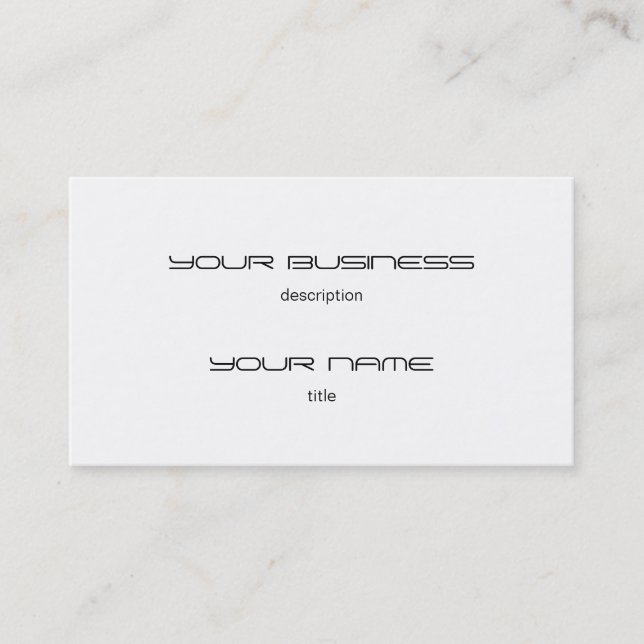 Business Card Template Premium Heavy White (Front)