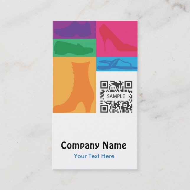 Business Card Template Retail Shoes (Front)