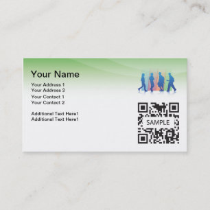 Business Card Template Students Walking