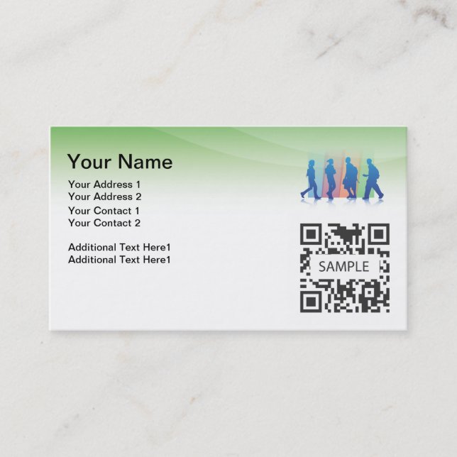 Business Card Template Students Walking (Front)