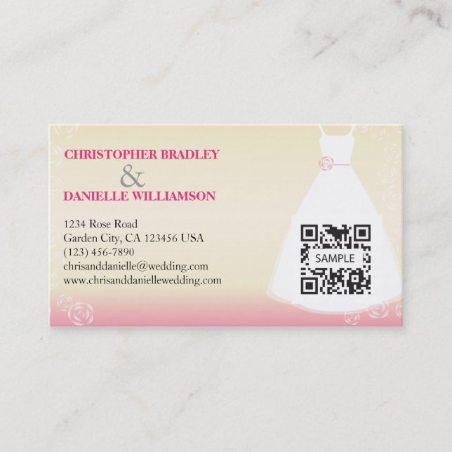 Business Card Template Wedding (Front)