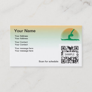 Business Card Template Yoga