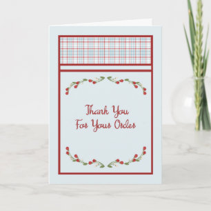 Business Card, Thank You for Your Order Card