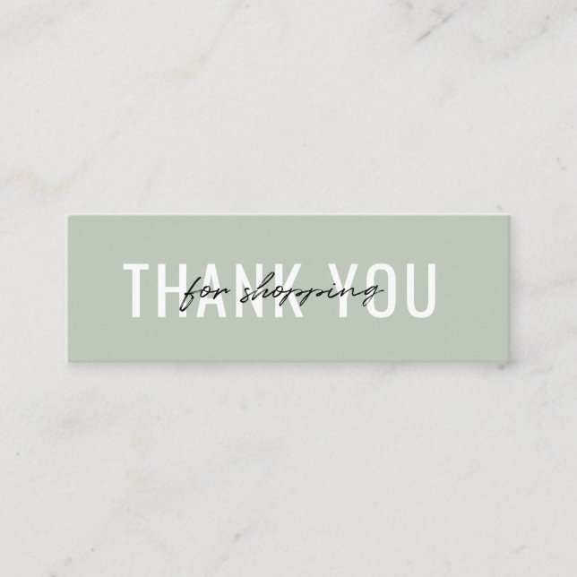 Business Card Thank you for your order Minimalist (Front)