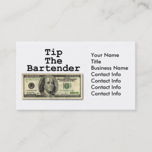 Business Card - TIP THE BARTENDER!