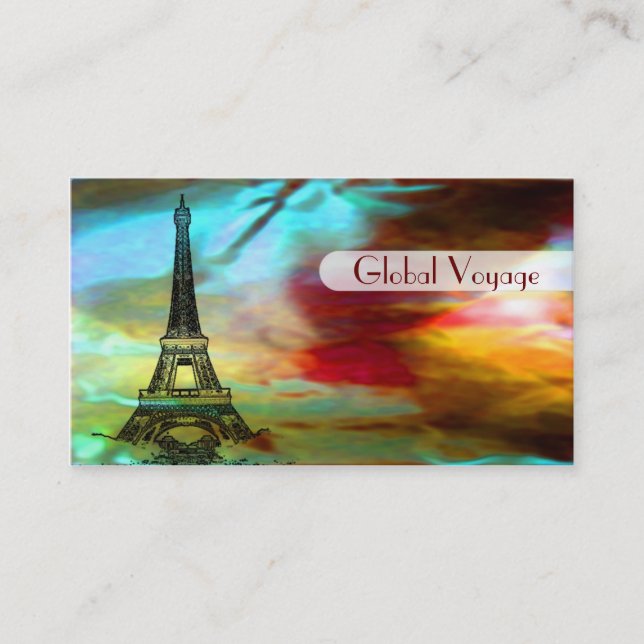 Business Card Travel Agency Eiffel Tower (Front)
