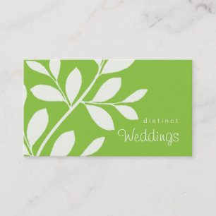 Business Card Tree Branch Wedding Planner green