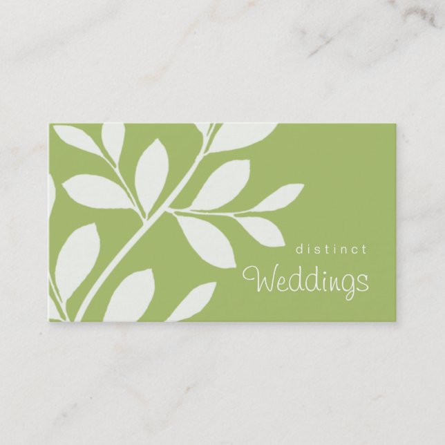 Business Card Tree Branch Wedding Planner sage (Front)