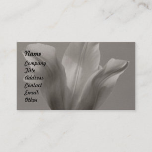 Business Card-Tulip Black and White Card