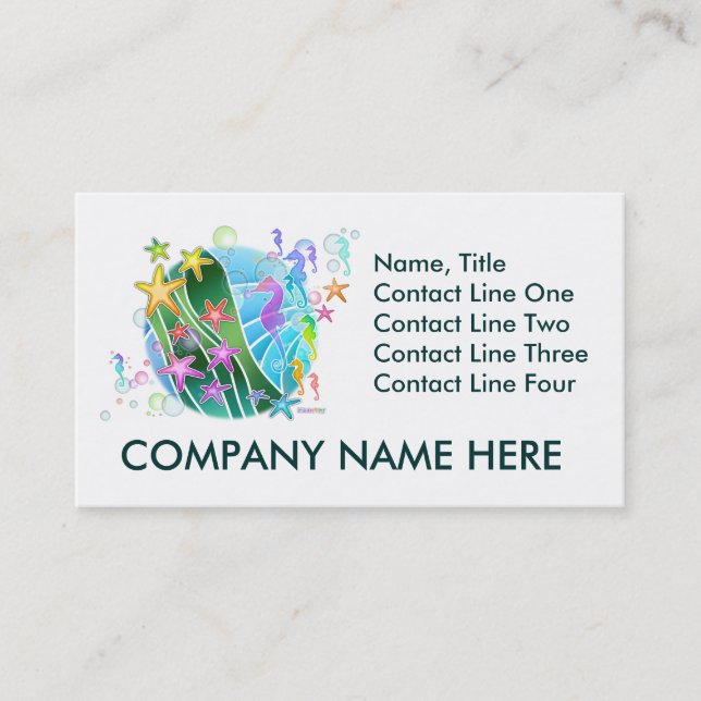 Business Card -  Under The Sea Pop Art (Front)