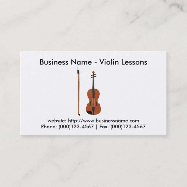 Business Card: Violin Lessons Business Card (Front)