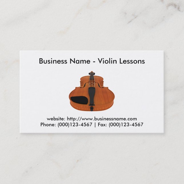 Business Card: Violin Lessons Card (Front)