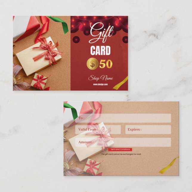 Business Card voucher $50 (Front/Back)