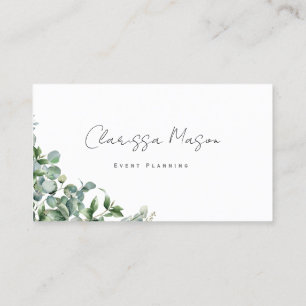 Business Card, Watercolor Eucalytus  Card