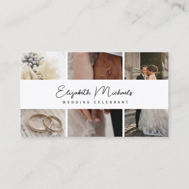 Business Card, Wedding Celebrant modern  Business Card (Back)