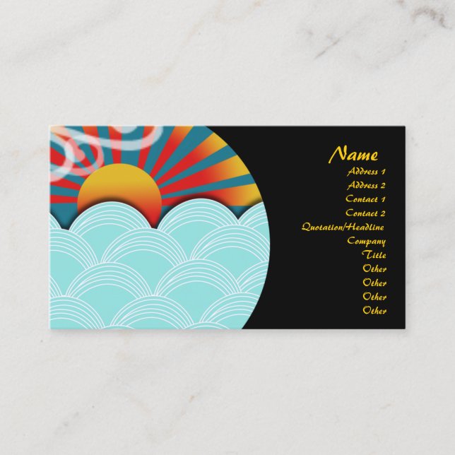 Business Card, wind water and buddha Business Card (Front)