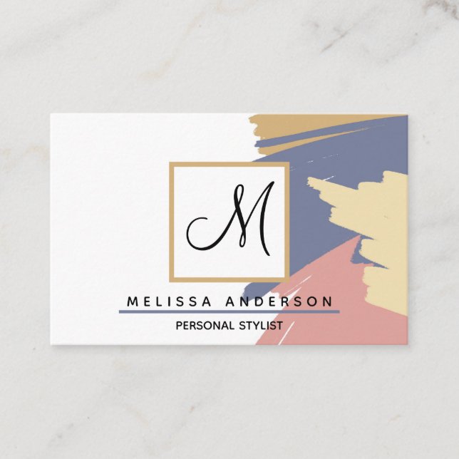 Business card with background. (Front)