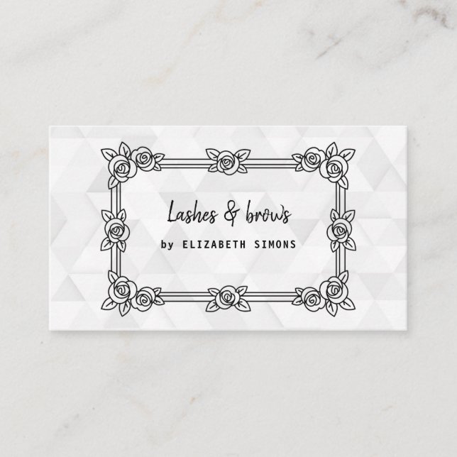 Business card with background, flower and texture (Front)