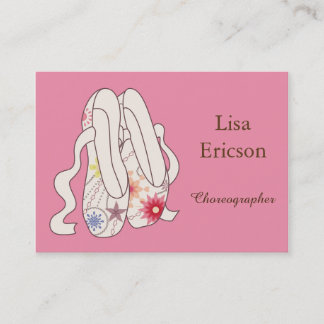 Business card with ballet shoes
