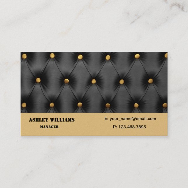 Business Card with black capitone (Front)