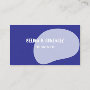 Business Card with Blue Cool-Neutral Shape Design