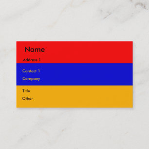 Business Card with Flag of Armenia