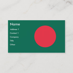 Business Card with Flag of Bangladesh