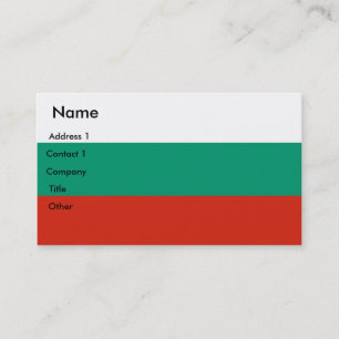 Business Card with Flag of Bulgaria