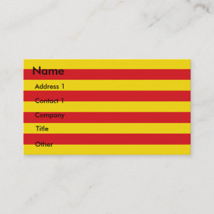 Business Card with Flag of Catalonia