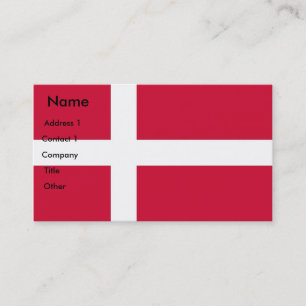 Business Card with Flag of Denmark