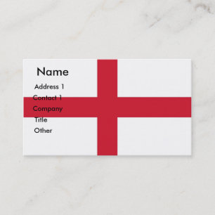 Business Card with Flag of England