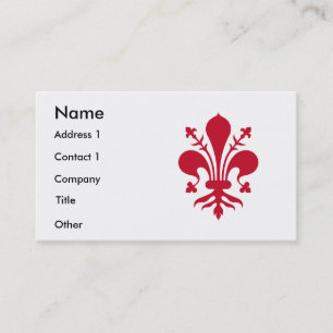 Business Card with Flag of Florence, Italy