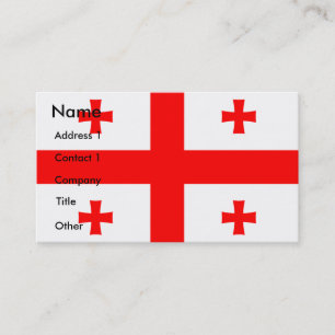 Business Card with Flag of Georgia