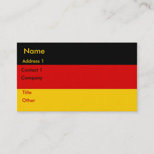 Business Card with Flag of Germany
