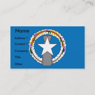 Business Card with Flag of Northern Mariana Island