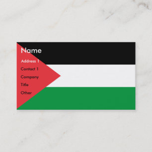 Business Card with Flag of Palestine