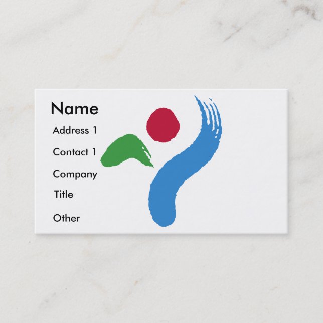 Business Card with Flag of Seoul, South Korea (Front)