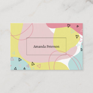 Business card with floral pattern background