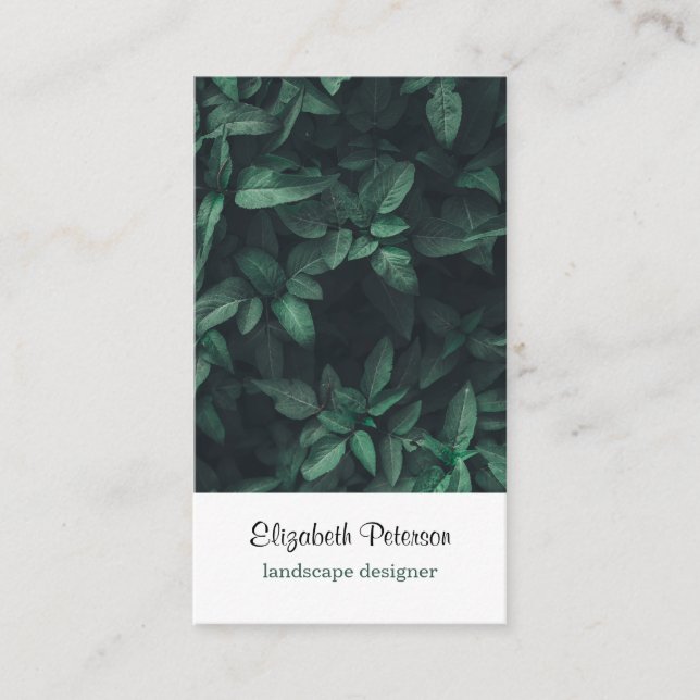Business card with flower background (Front)