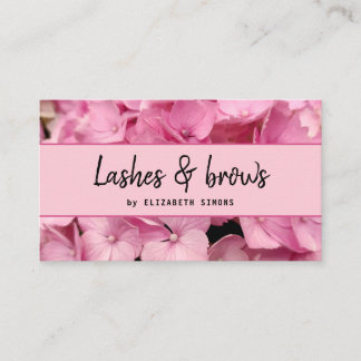 Business card with flower background.