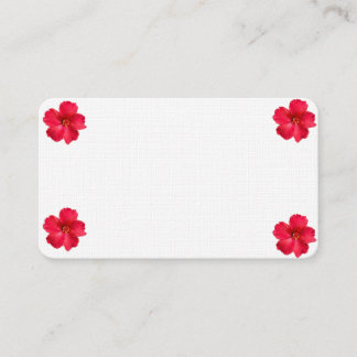Business Card with Flower on it