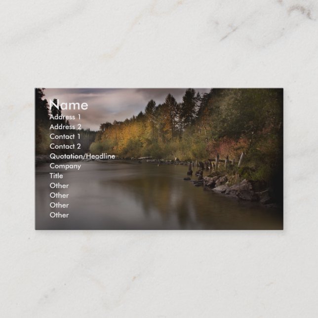 Business card with full colour nature background (Front)