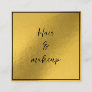 Business card with gold background
